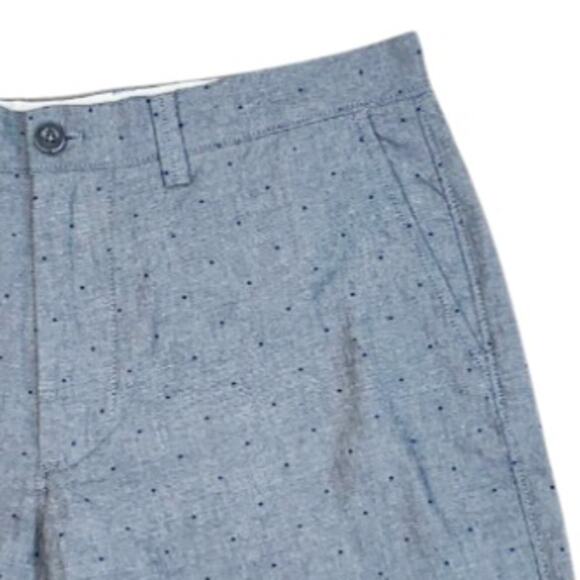 NWT J. Crew Factory 9" Gramercy Chino Shorts Mini Dots Men 34 Gray Blue Preppy - Picture 3 of 8